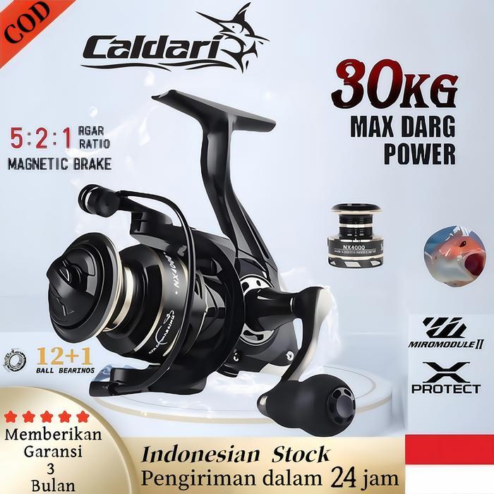 new - caldari reel pancing nx2000-7000 asli besi spinning reel murah kuat metal power handle spinnin