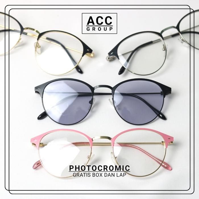 Kacamata Photocromic F1920 Oval Retro Vintage Frame Optik