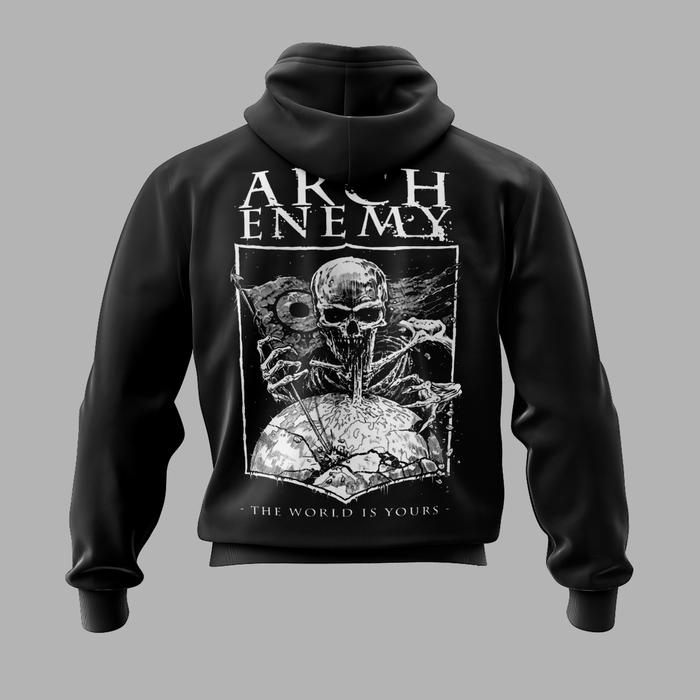 Jaket ARCH ENEMY  Hoodie ARCH ENEMY  Pria Sweater ARCH ENEMY Zipper bahan Fleece Tebal 280gsm