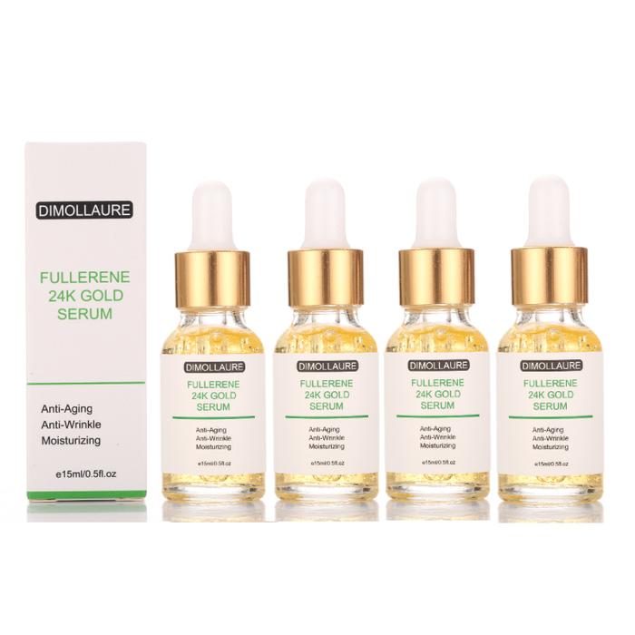 *4pcs Dimollaure Fullerene 24k Gold Serum Hyaluronic Acid Serum Six
