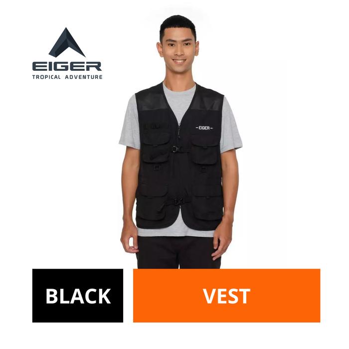 Rompi Pria Eiger Original Hitam Taslan Nylon Xleger Vest 2.0 Riding