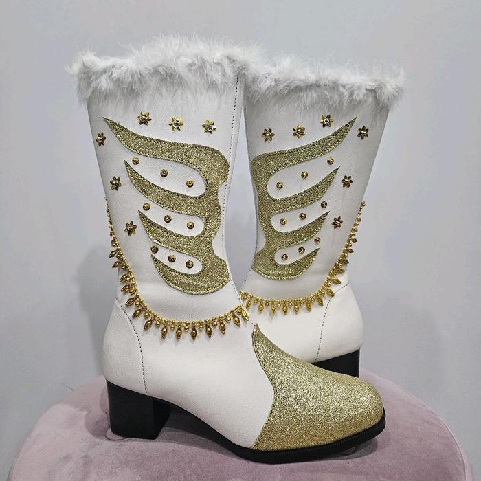 Sepatu Mayoret Terbaru Hitam Putih Gold Kencana Shoes Wanita/Sepatu Mayoret Terbaru/Sepatu Mayoret p