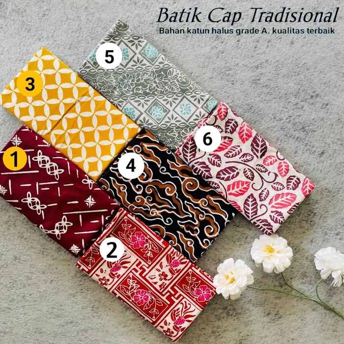 Batik Cap Garutan, Kain Batik Cap, Batik Cap Sogan, Kain Batik Cap kawung, Batik Cap Megamendung