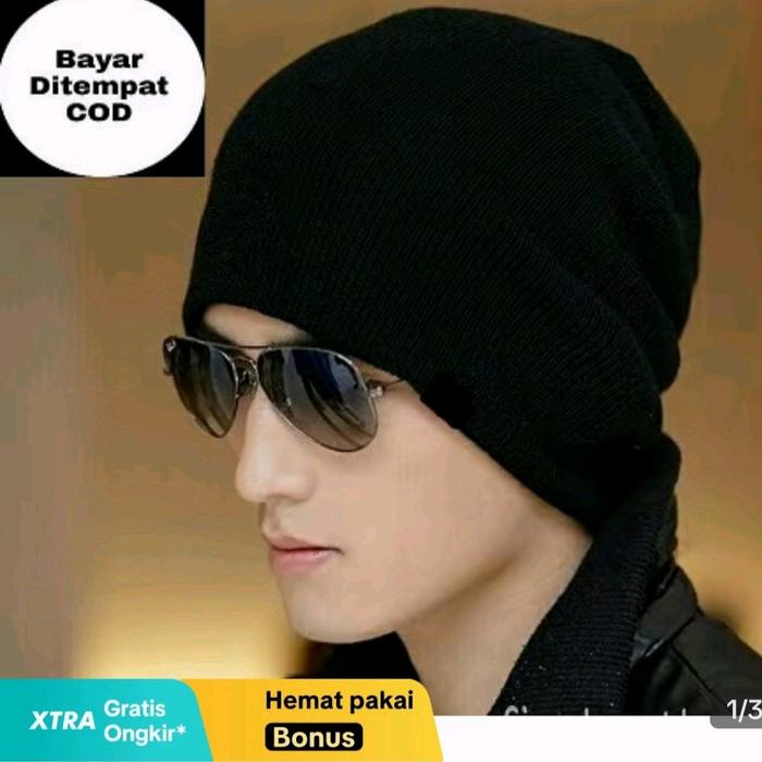Beani hat polos atau hat beani