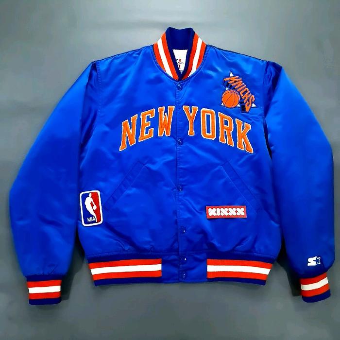 Rare Vintage 80s Starter New York Knicks Satin Jacket.  K747