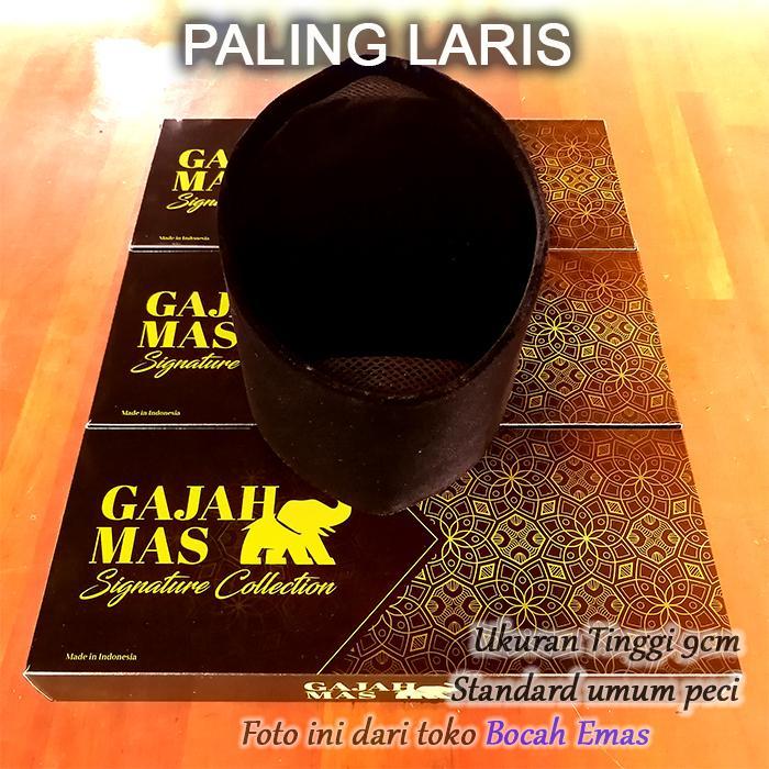 Istimewa Songkok Bayi Peci Anak Laki Laki Gajah Mas Kopiah Balita Warna Hitam Beludru Lembut Muslim 