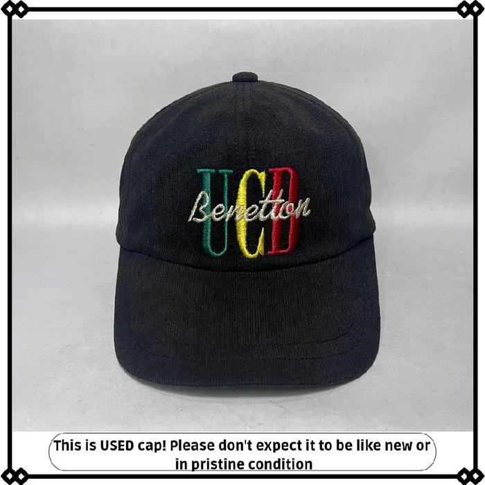 topi vintage casual benetton original second lawas