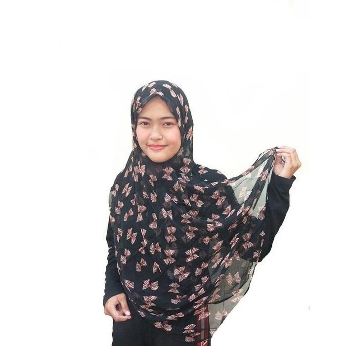 Promo Pashmina Chiffon Import New Series Motif Kerudung Hijab Chiffon Aal Muslim Syal