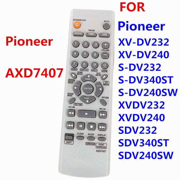 New Replace AXD7407 Remote Control For Pioneer DVD Player Remote