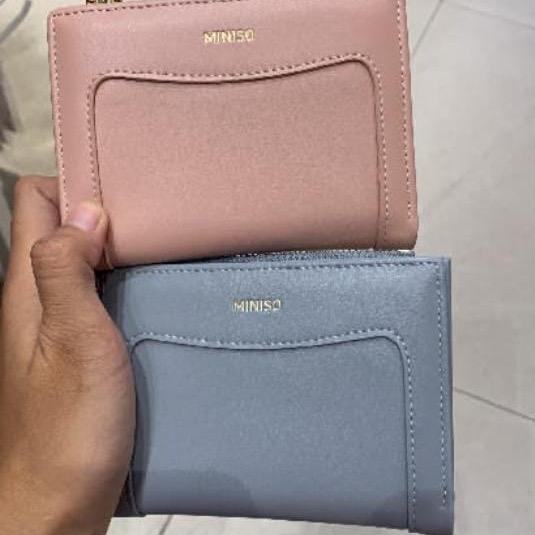 miniso dompet mini dompet kecil dompet wanita dompet cewek dompet perempuan wallet pink biru blue ko