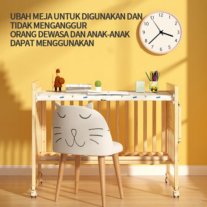 New Bigwoods【Tanpa Cat & Tanpa Formalin】Tempat Tidur Bayi 010 Tahun/Ranjang Bayi/Box Bayi/Tempat Tid