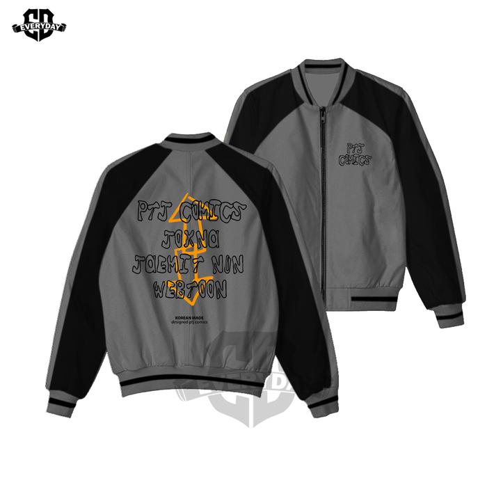 EVERYDAY - Jaket Bomber Sukajan PTJ Comics Manhwa Park Jihoon Lookism Pria Wanita Distro Hitam Paras