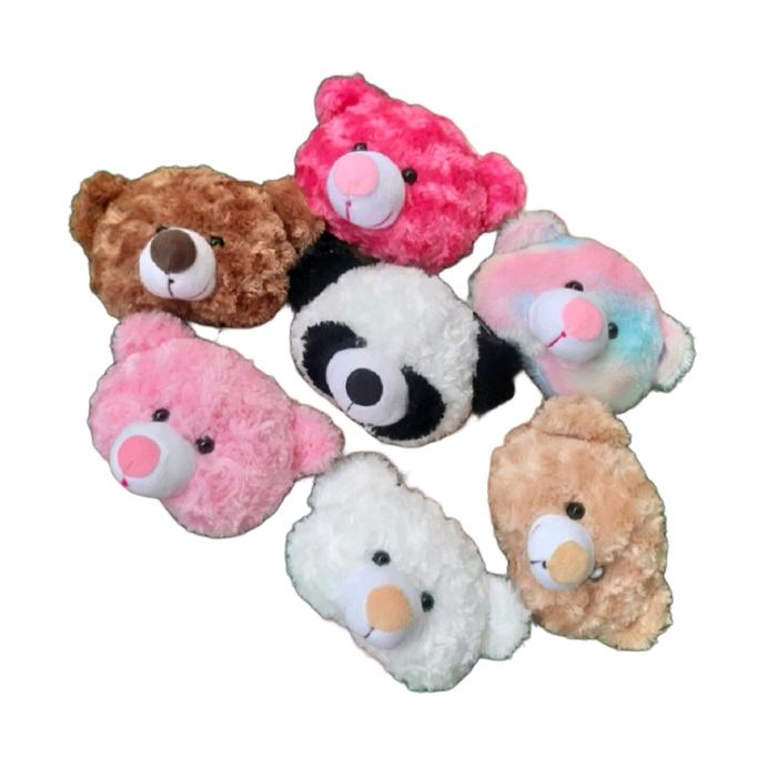 Dompet Wanita, Dompet Koin/ Dompet HP / Tas Boneka Teddy Small Uang Hitam Karakter