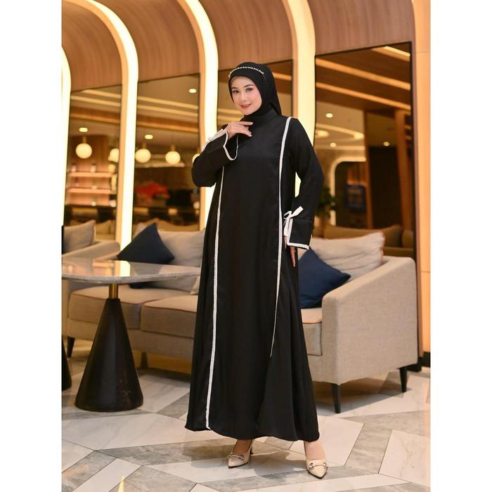 Bungas - Tisya Dress Polos Daily Gamis Muslimah by Bungas