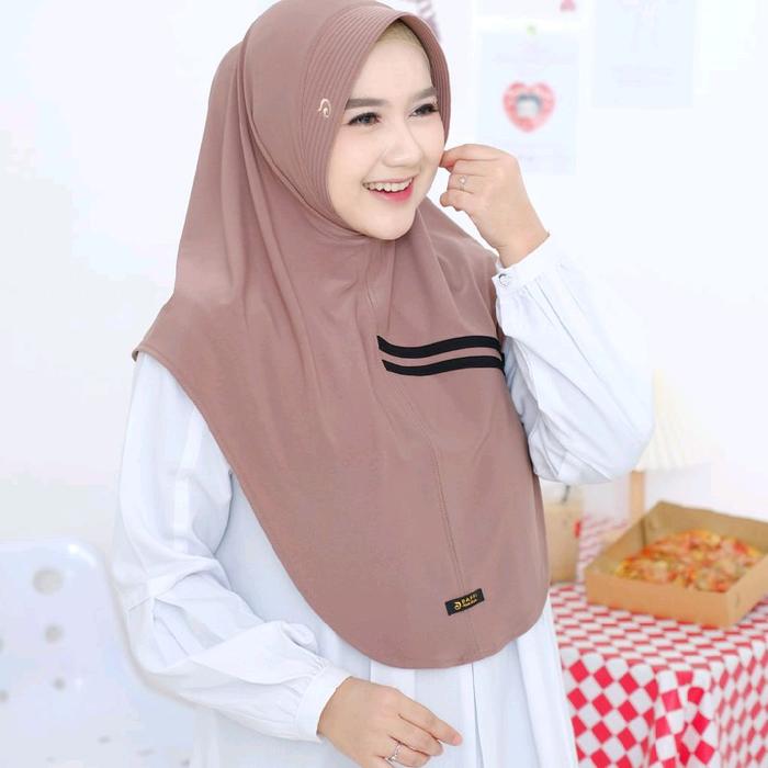 ZAINA Daffi Hijab Terbaru List Cantik Premium Jersey Jilbab Instan