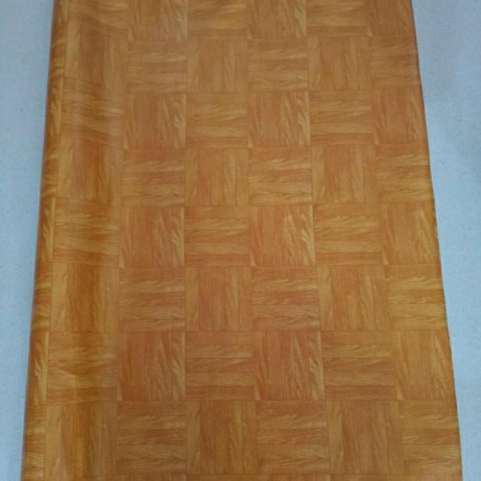 Karpet lantai dan alas meja plastik vinyl daimaru motif serat kayu