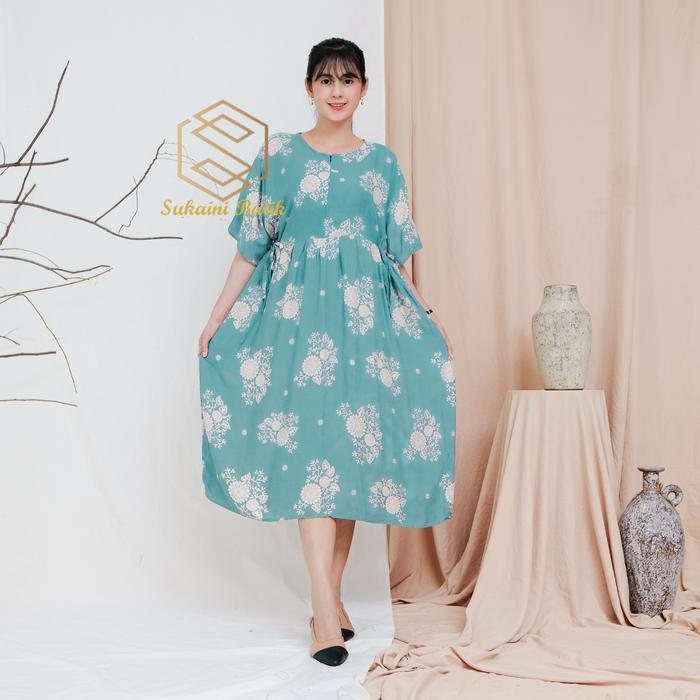 Sukaini Batik Daster Chibi Homedress Batik Rayon Wanita Busui Resleting Standar & Jumbo Adem Nyaman 