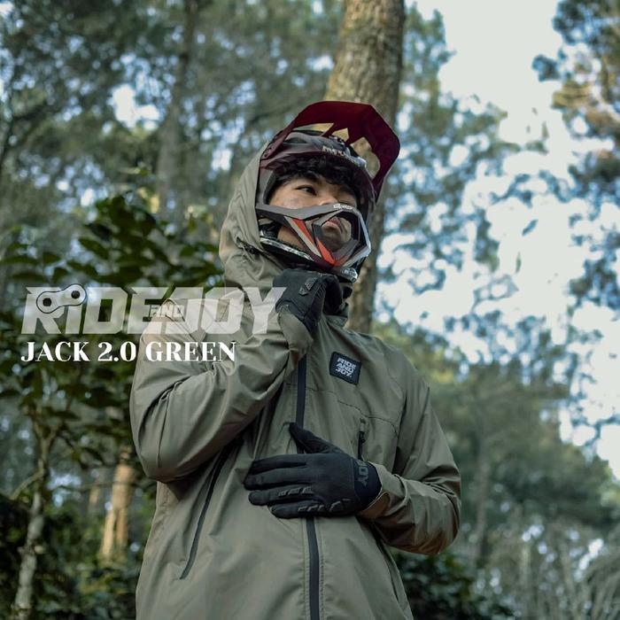 JACK 2.0 GREEN - jacket RIDE AND JOY waterproof jaket outdoor pria wanita olahraga sepeda anti air