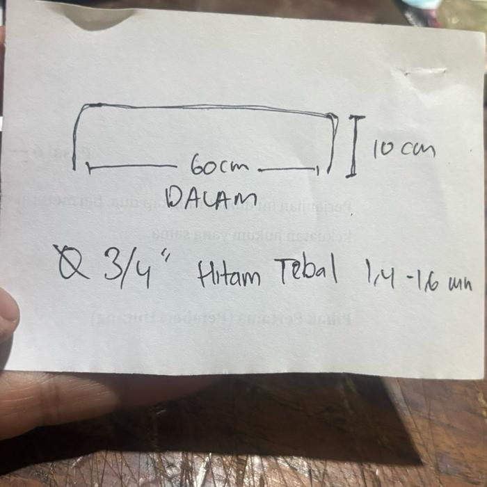 Pipa 3/4 inch sudah di tekuk U (Kiri Kanan) - OD Pipa 24-25mm tebal 1.5-1.6mm Ukuran 600x100 mm