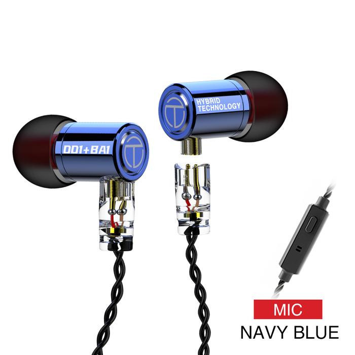 TRN M10 1BA+1DD Dual Hybrid  Driver In Earphone Hifi Monitor Wired