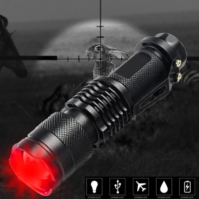 850nm LED Aluminium Alloy Infrared Rotating Zoomable Flashlight