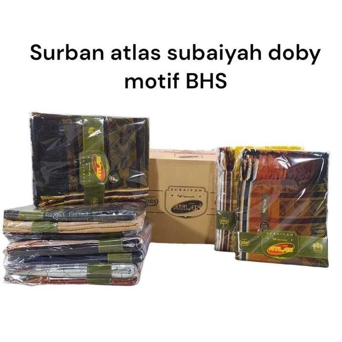 Sorban ATLAS SUBAIYAH DOBY Motif BHS Original Terbaru untuk Pria Dewasa Mewah Eksklusif