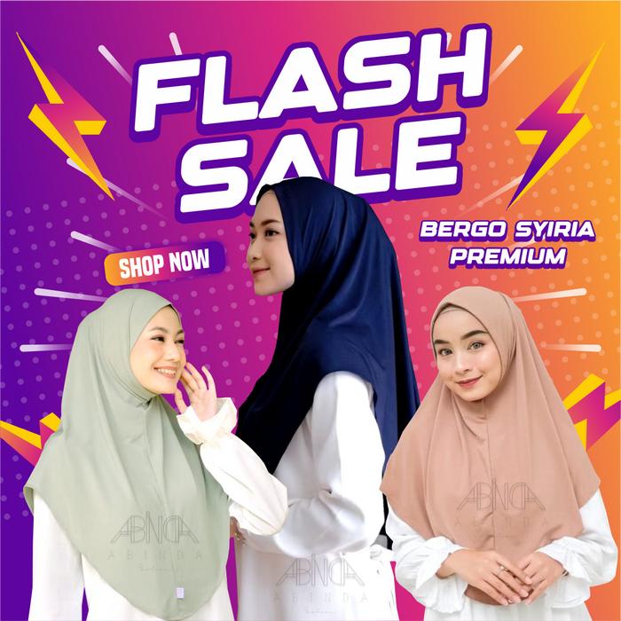ABINDA - 50k dapat 4 Bergo Syria Instant | Bergo Malaysia Soft Pad | Bergo Zaidah | Bergo Siria | Ki