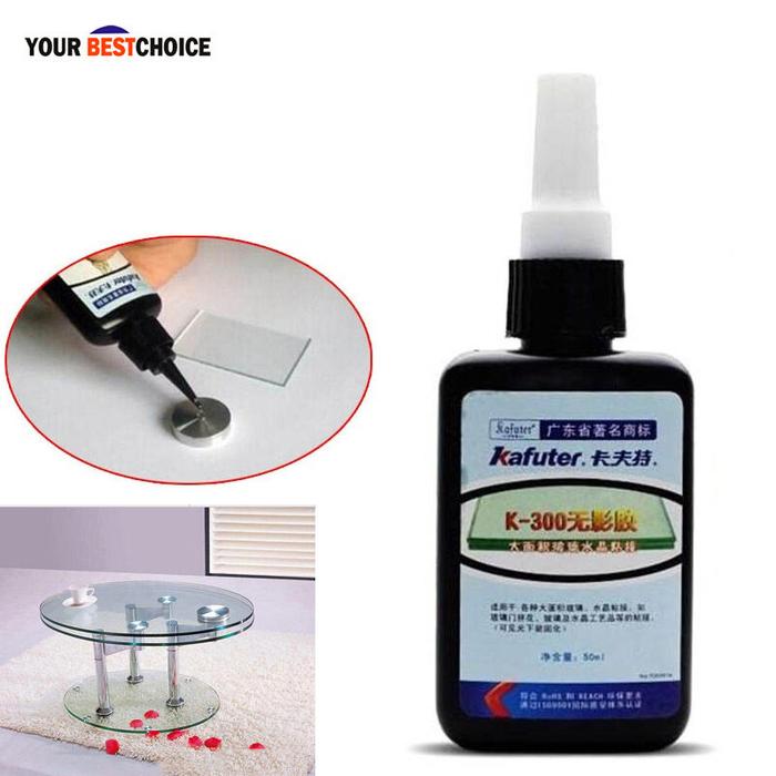 YBC Lem UV K-300 50ML, Lem Cair Perbaikan Pengikat Kaca Kristal
