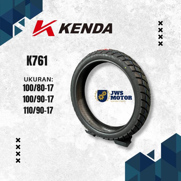 KENDA Ban Luar Tubeless K761 Ring 17 R17 Semi Trail Sport Bebek Universal 100/80 100/90 110/90 Ukura