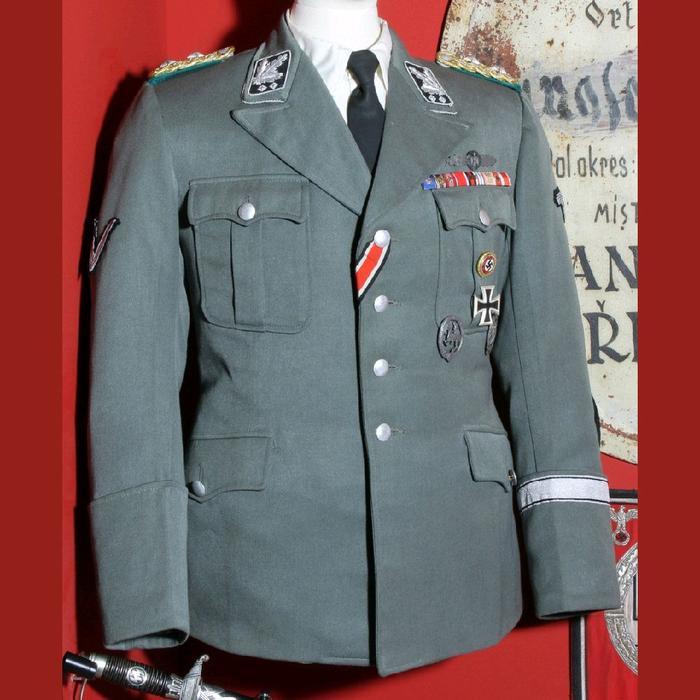 Seragam Waffen SS tentara jerman ww2 abu abu m34 tunic