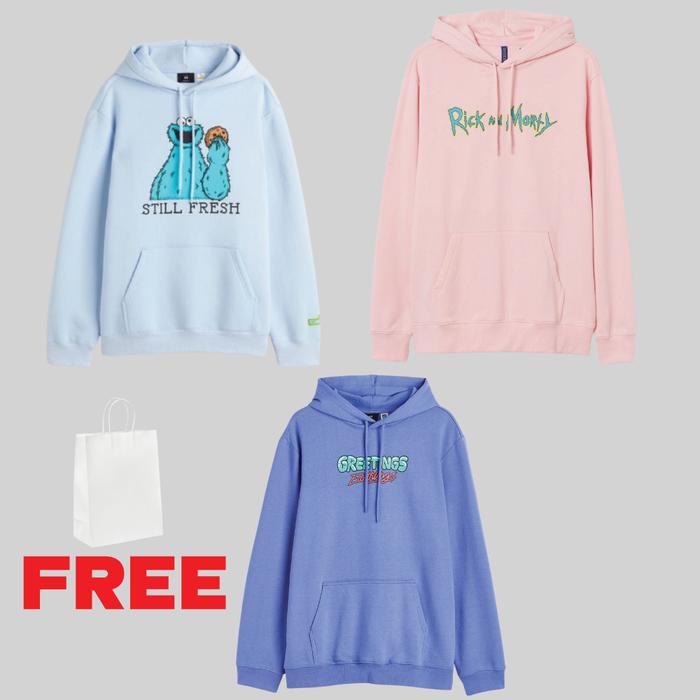 Hoodie HM Fresh/Rick/Greet + Free Paper Bag