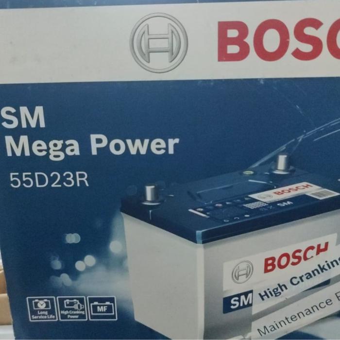 aki mobil Bosch type 55D23R MF 12volt 60ah Bergaransi Car