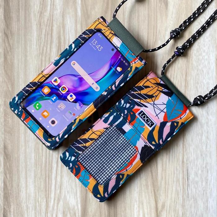 dompet hp wanita id card holder dan uang selempang tas hp wanita touchscreen tas selempang branded t