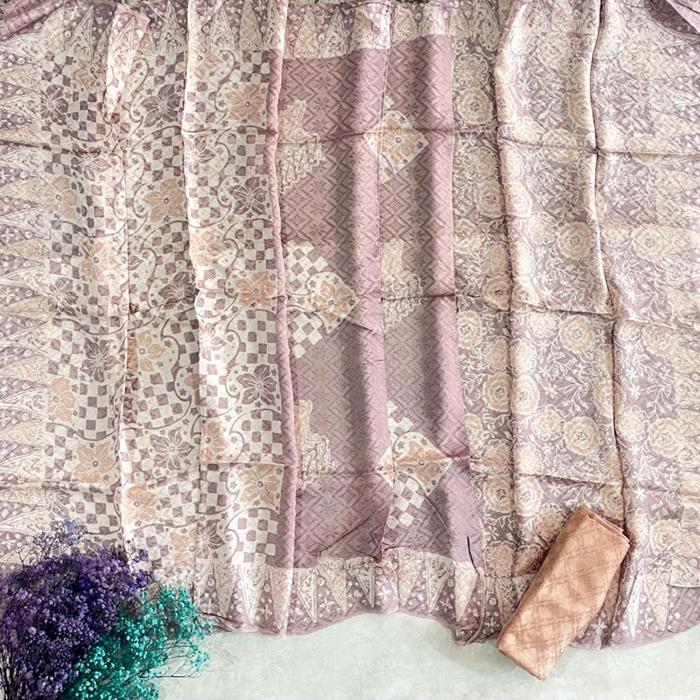 Batik ayunda / kain batik cap / bahan viscose motif dimensi set viscos polos