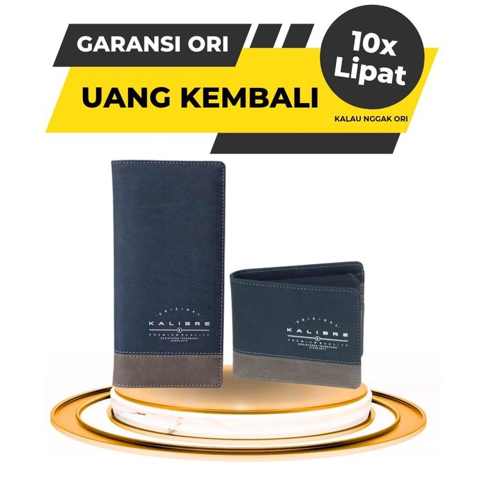 Dompet Lipat Kalibre no Eiger Black Grey Blue Dompet Panjang Pria Cowok Cowo Original