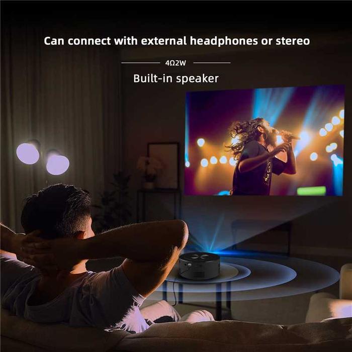 Proyektor Mini Portable LCD Full HD 1080P Build-in Speaker - YT200