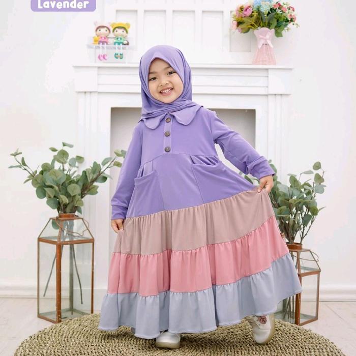 IRISH set DRESS by ZAFINZA || GAMIS ANAK MUSLIMAH BERBAHAN JERSEY ITY IMPORT