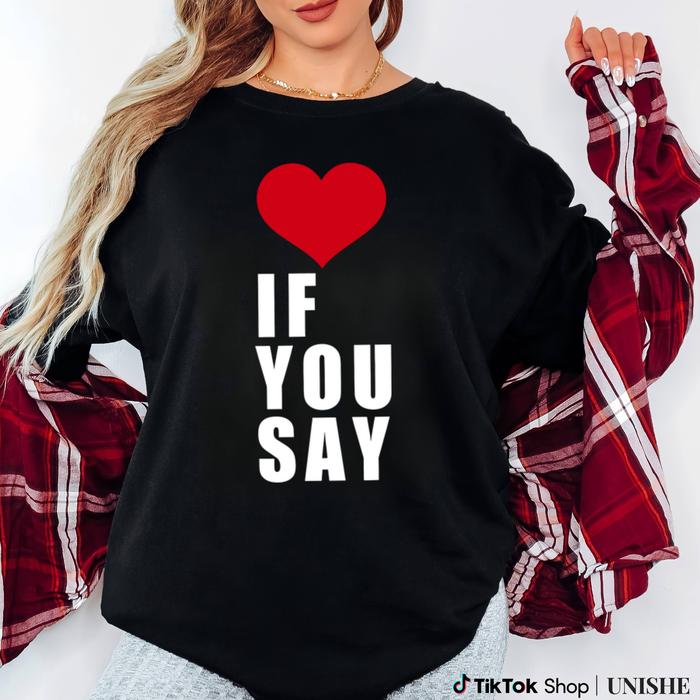 Unisex Kpop T-Shirt Featuring Love If You Say Print – Romance Untold Harajuku Style