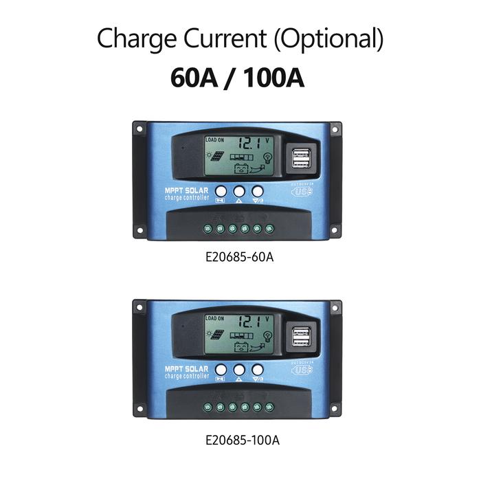 MPPT Solar Charge Controller PWM 100A 60A 50A 40A 30A Photovoltaic