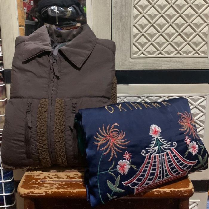 ORIGINAL OUTERWEAR SHERPA H&M JACKET SUKAJAN ZARA ZIPPER FLORAL OKINAWA MULTI COLOUR