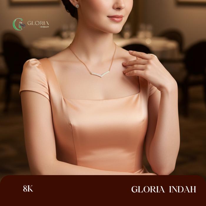 GLORIA INDAH - KALUNG LIONTIN EMAS NAGITA - MODEL NORI - N.GO - AU375