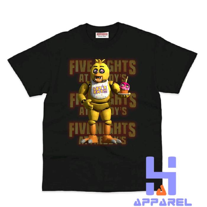 BAJU ANAK KAOS ANAK FNAF FIVE NIGHTS AT FREDDY'S CHICA FNAF