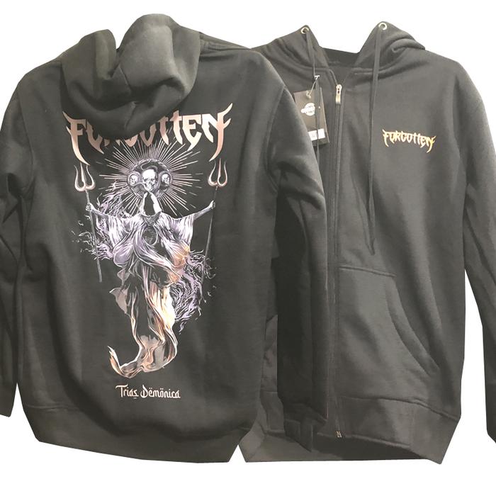 Sweater Forgotten Band Trias Demonica Hoodie Ritsleting Bahan Cotton Fleece | New Zipper Hoodie