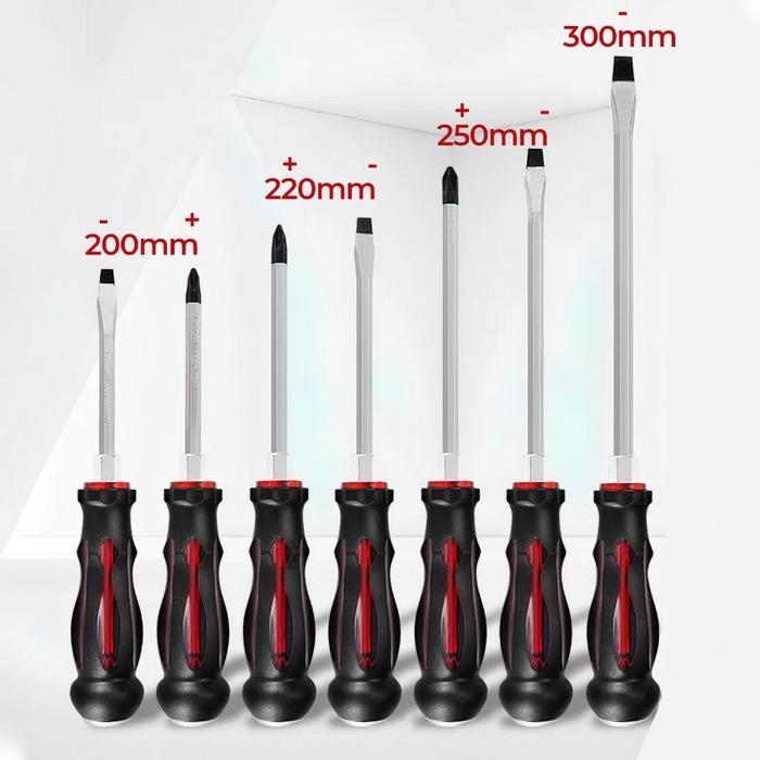 Obeng Ketok Magnet Set 7 PCS Obeng Min Plus 200MM - 300MM - 6761