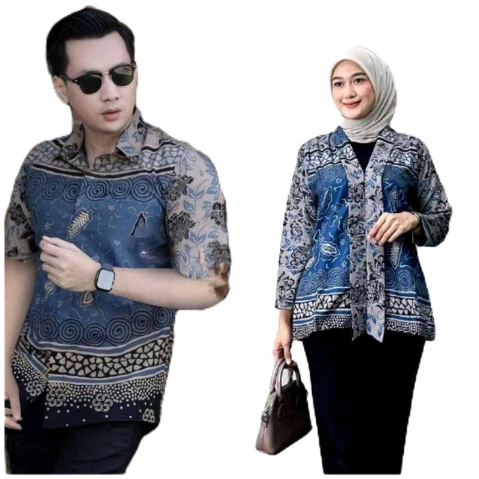 Yoonville Busana-Kemeja Fitted Wanita | Fitted Shirt Garis Stripe Karet | Atasan Lengan Panjang Kant