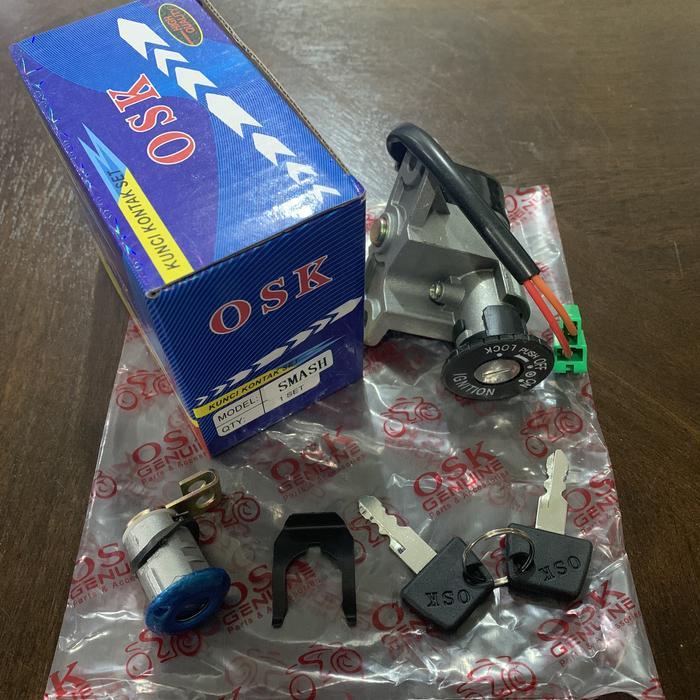 OSK SMASH OLD KUNCI KONTAK ASSY SET JOK MOTOR LAMA KEYSET KEY SET