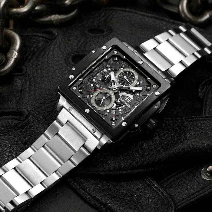 JAM TANGAN PRIA EVANS JAYDEN EJ-9582 ST STRAP STAINLESS STEEL BERGARANSI MESIN 1TH Quartz Watches