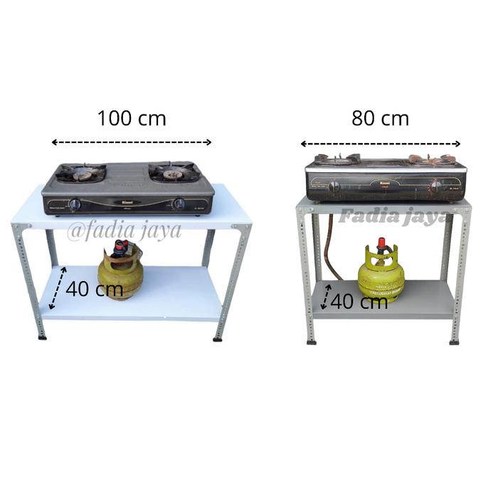 ORIGINAL Meja Kompor Gas 2 Tungku Rak Kompor 2 Susun READY STOCK