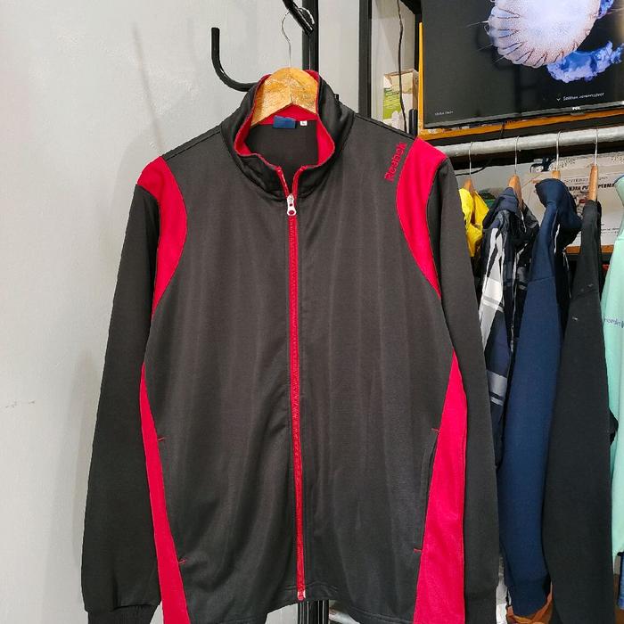 Jaket Tracktop Reebok Black Red Original