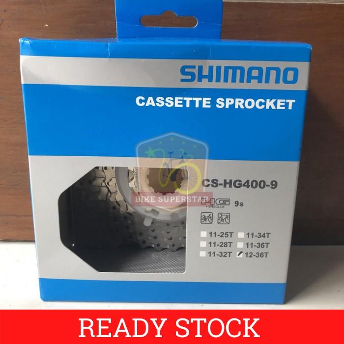 (COD) SPROCKET CASSETTE SHIMANO HG400 9 SPEED 12-36T KASKADA